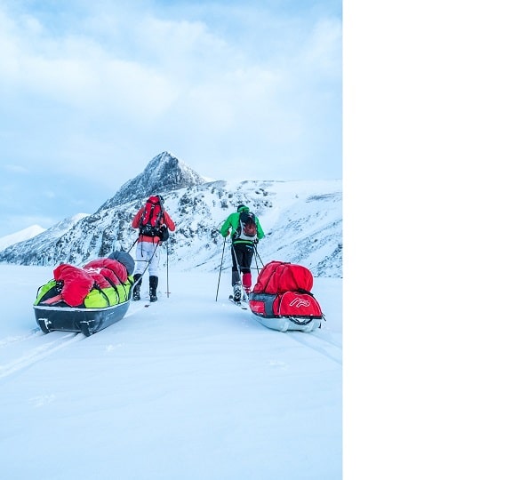 FJELLPULKEN XPLORER 188 INCL SHAFT AND HARNESS PRO - VAELLUSAHKIO, SIS AISAT JA VALJAAT