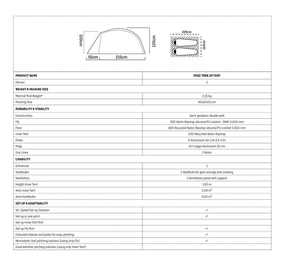 SALEWA PUEZ TREK 2P TENT - 2-HENGEN TELTTA