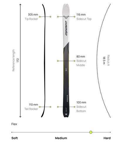 DYNAFIT BLACKLIGHT PRO TOURING SKI - SKI TOURING SUKSET