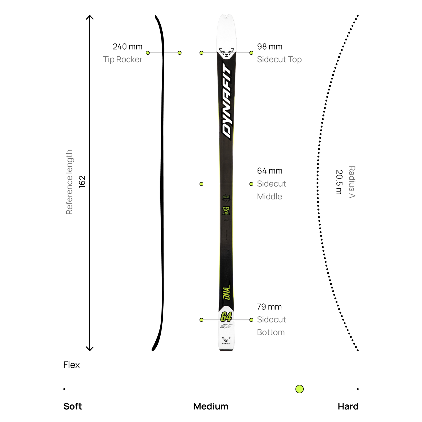 DYNAFIT DNA TOURING SKI -  KISASUKSET