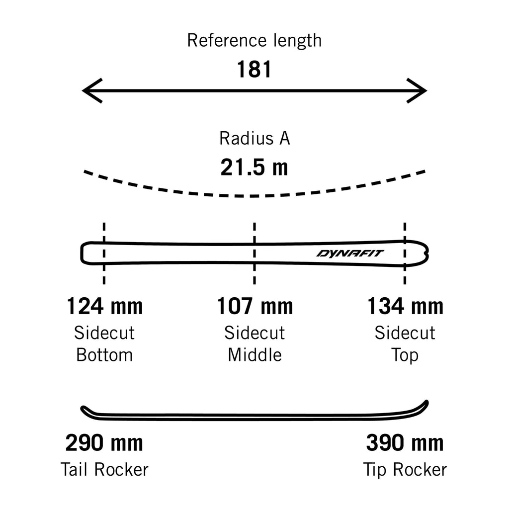 DYNAFIT RADICAL 107 SKI - VAPAALASKUSUKSET