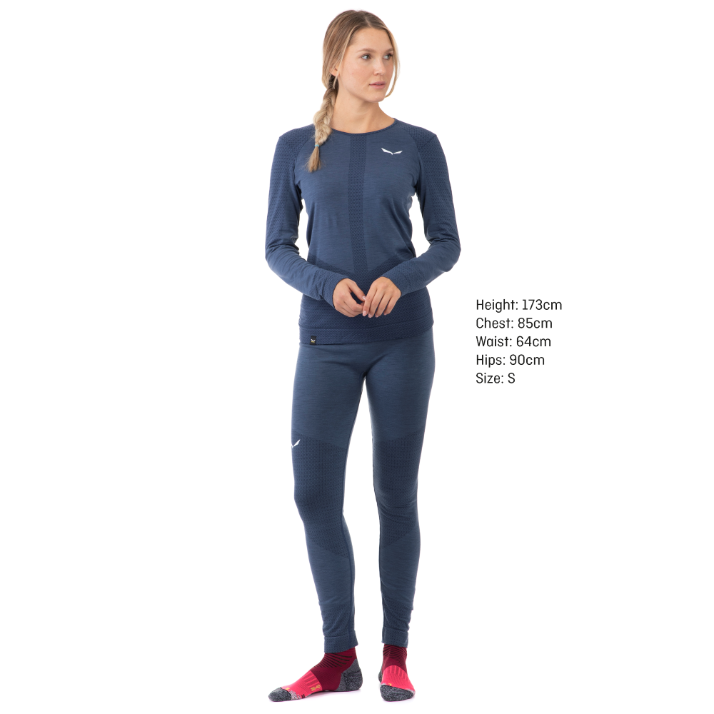 SALEWA ZEBRU MED WARM AMR W L/S TEE. - TEKNINEN MERINOALUSPAITA