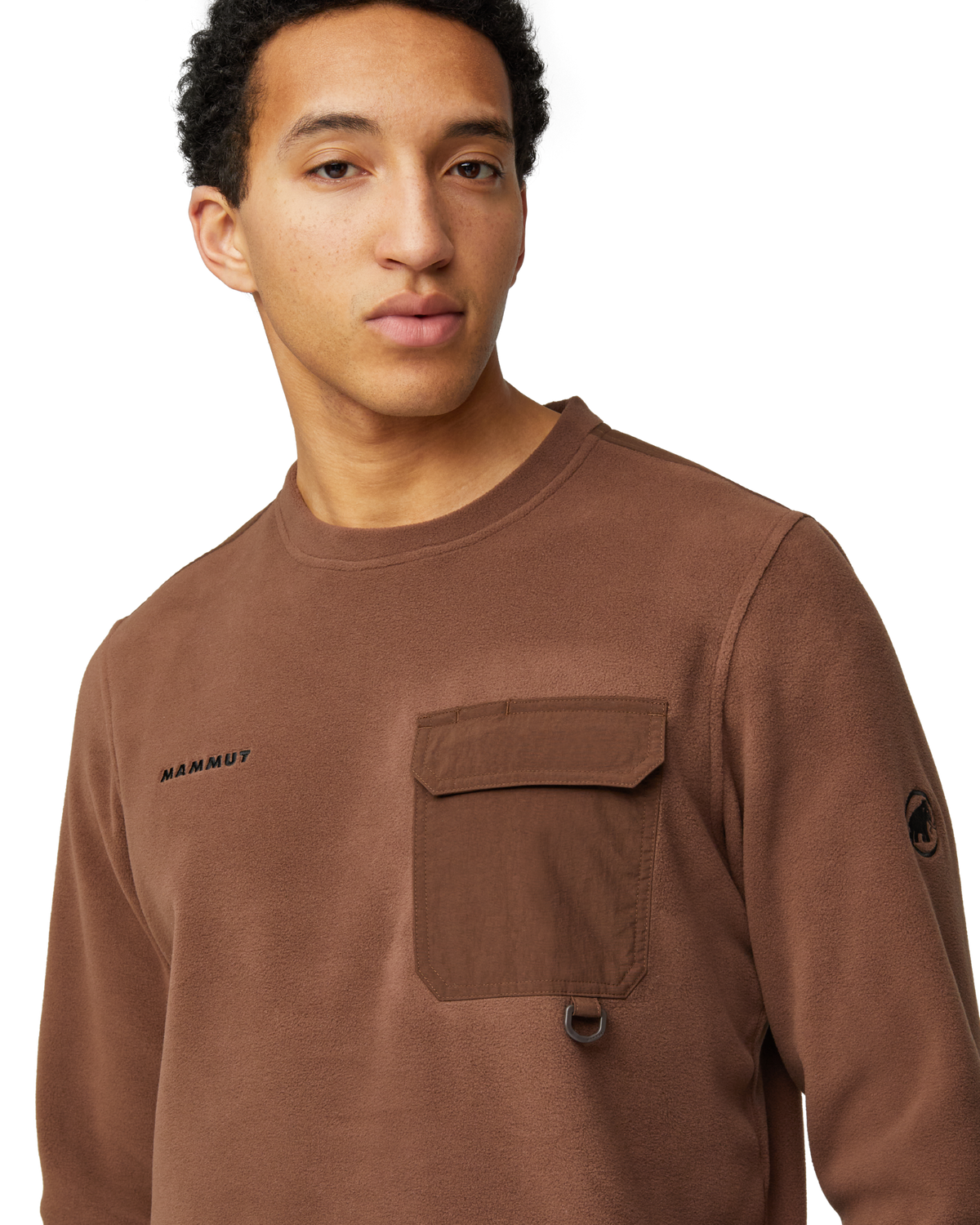 MAMMUT MOONSTONE LIGHT ML HYBRID CREW NECK - FLEECEPAITA