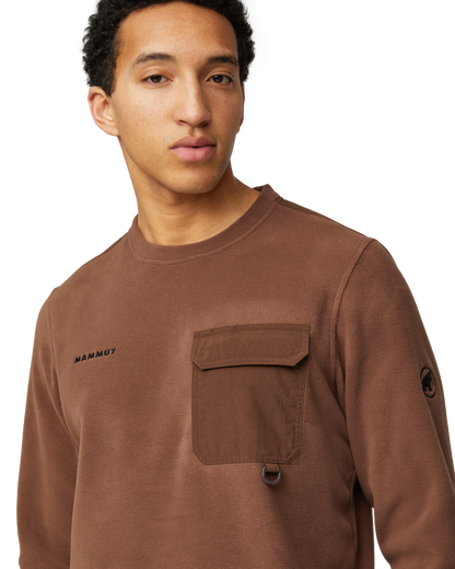 MAMMUT MOONSTONE LIGHT ML HYBRID CREW NECK - FLEECEPAITA