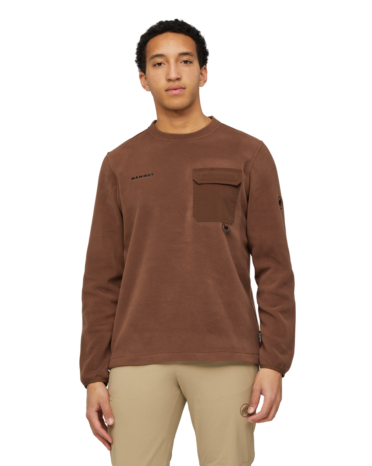 MAMMUT MOONSTONE LIGHT ML HYBRID CREW NECK - FLEECEPAITA