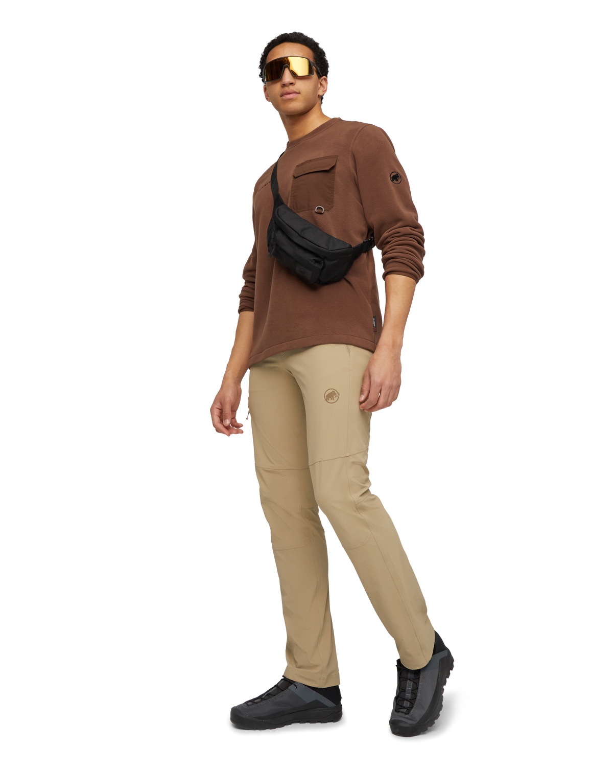 MAMMUT MOONSTONE LIGHT ML HYBRID CREW NECK - FLEECEPAITA