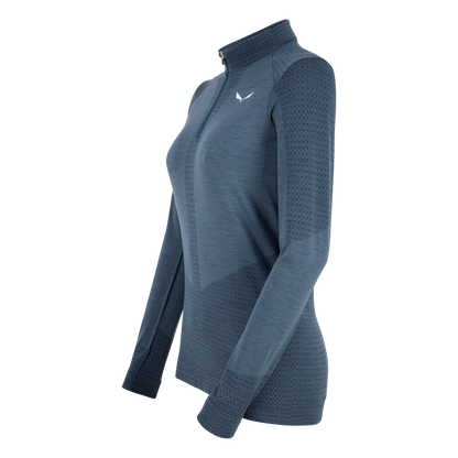 SALEWA ZEBRU MED WARM AMR W 1/2Z TEE. - TEKNINEN MERINOALUSPAITA
