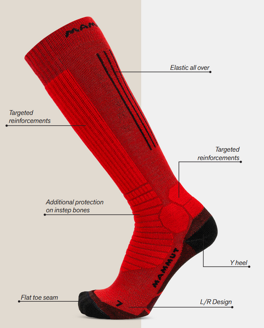 MAMMUT SKI MOUNTAINEERING MERINO KNEE - MERINOLASKUSUKAT