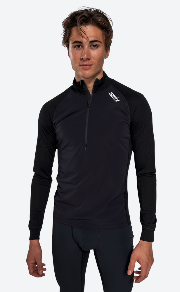 SWIX RACEX CLASSIC WIND HALF ZIP M - TUULENPITÄVÄ ALUSPAITA