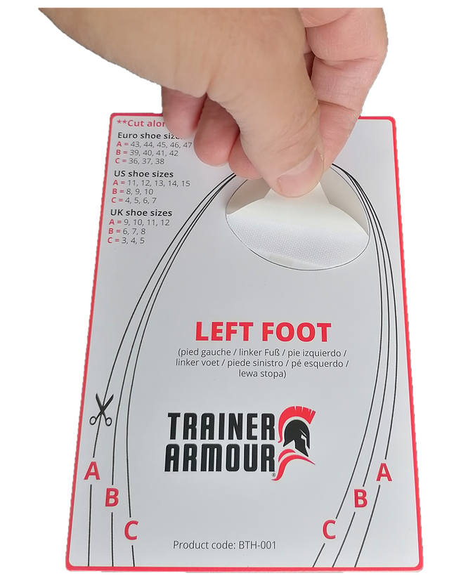 TRAINER ARMOUR BIG TOE HOLE PREVENTER - VARVASLAASTARI VALKOINEN