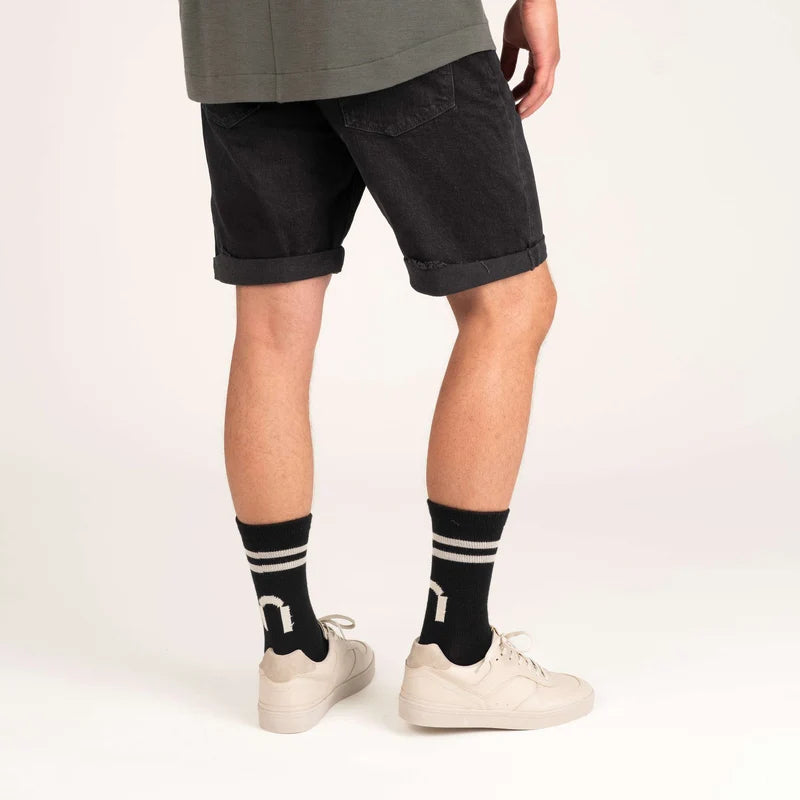 NORTH OUTDOOR ALL DAY MERINO TENNIS SOCKS STRIPE - MERINOSUKAT