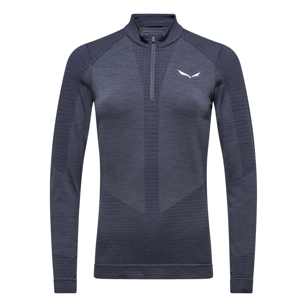 SALEWA ZEBRU MED WARM AMR W 1/2Z TEE. - TEKNINEN MERINOALUSPAITA