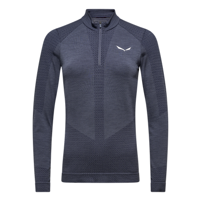SALEWA ZEBRU MED WARM AMR W 1/2Z TEE. - TEKNINEN MERINOALUSPAITA