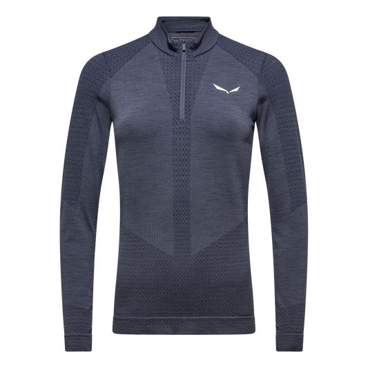 SALEWA ZEBRU MED WARM AMR W 1/2Z TEE. - TEKNINEN MERINOALUSPAITA