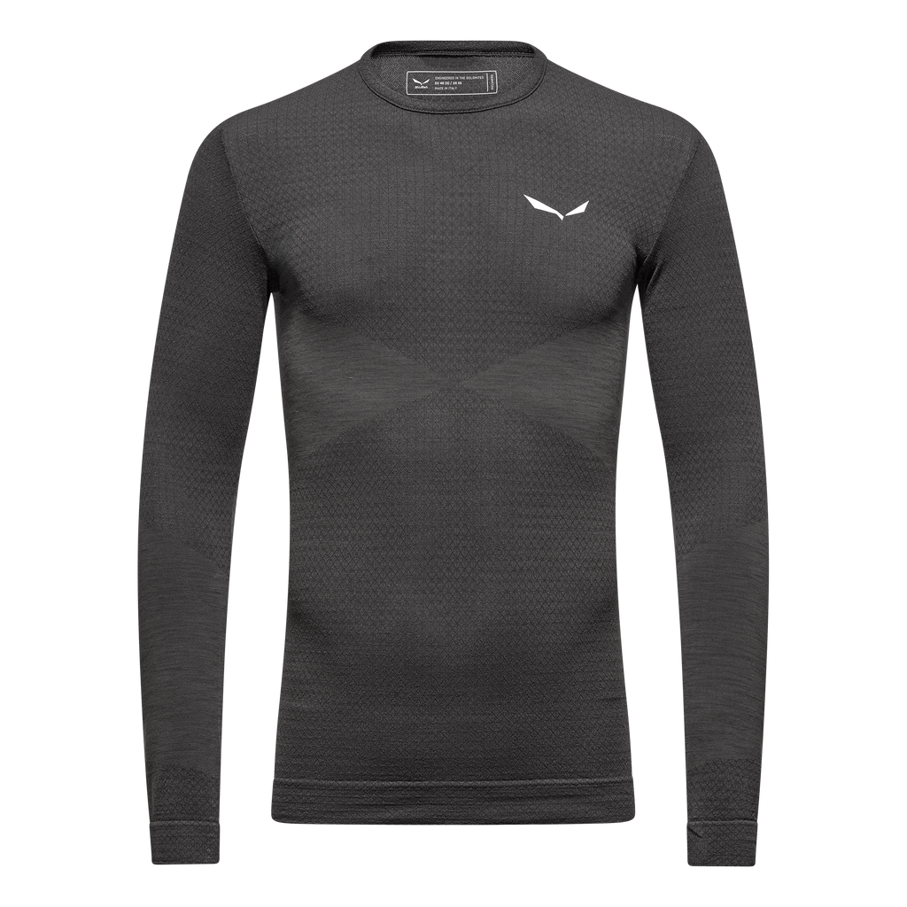 SALEWA ZEBRU MED WARM AMR M L/S TEE - TEKNINEN MERINOALUSPAITA