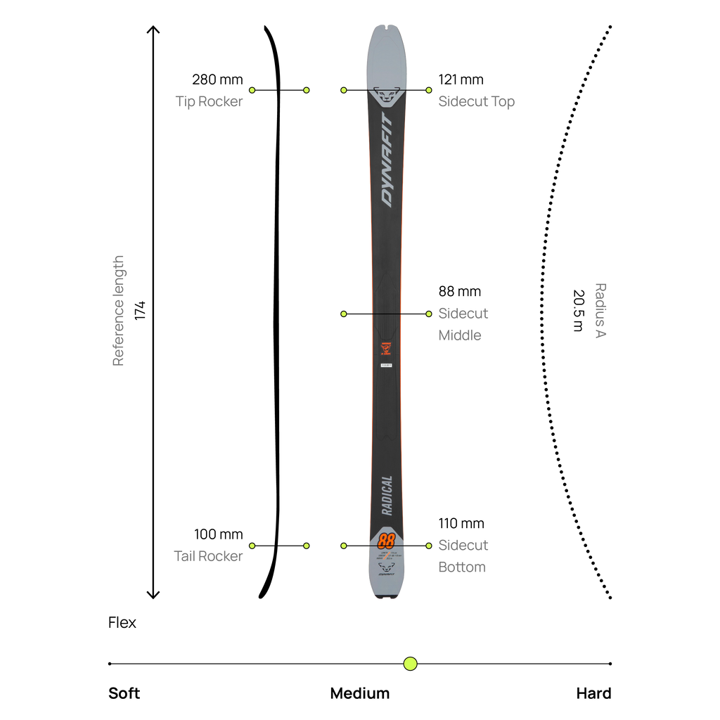 DYNAFIT RADICAL 88 SKI SET - SUKSISETTI