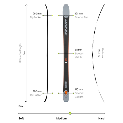 DYNAFIT RADICAL 88 SKI SET - SUKSISETTI