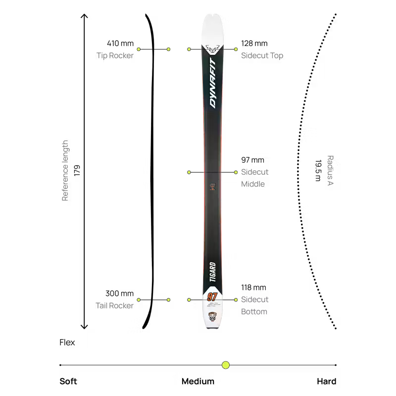 DYNAFIT TIGARD 97 SKI - VAPAALASKUSUKSET