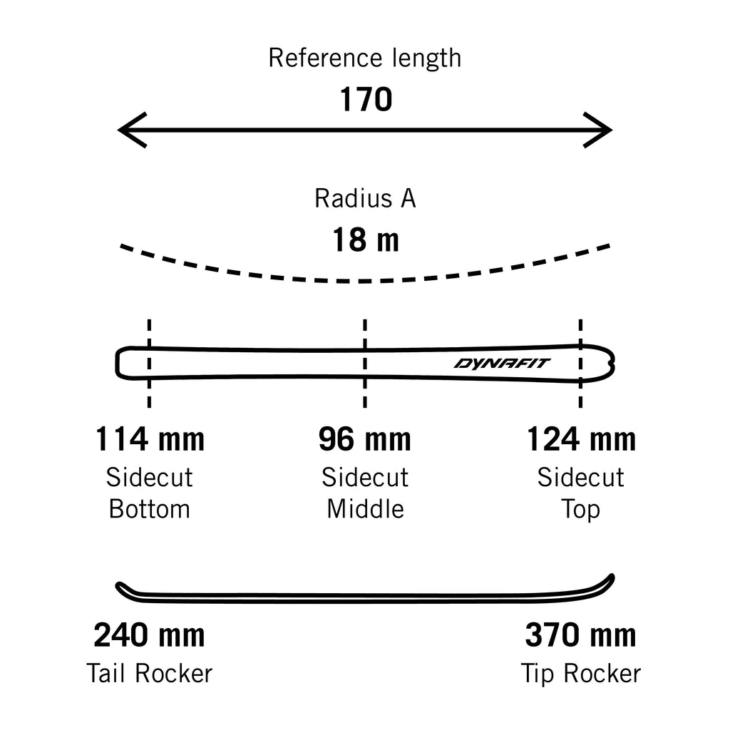 DYNAFIT RADICAL 97 W SKI SET - SUKSISETTI