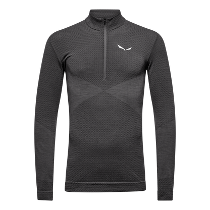 SALEWA ZEBRU MED WARM AMR M 1/2Z TEE - TEKNINEN MERINOALUSPAITA