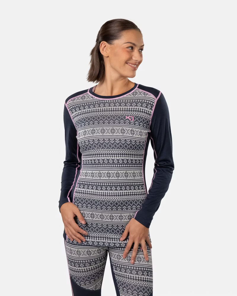 KARI TRAA MINA LONG SLEEVE - MERINOSEKOITEPAITA